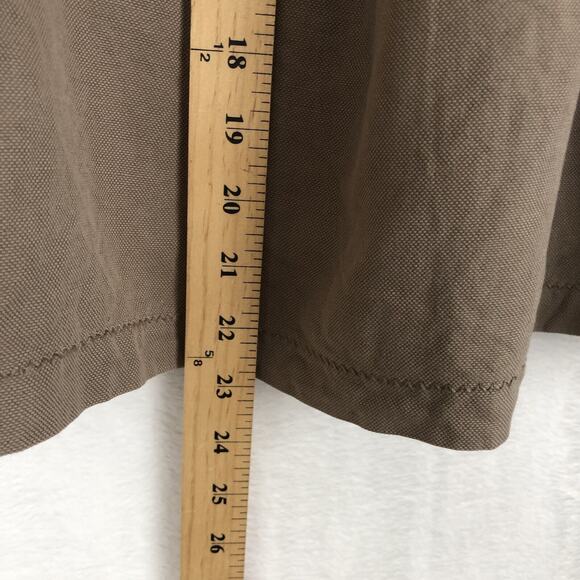 DANTENDORFER Linen Cotton Pleated Skirt Sz 6 29" Toasted Barley‎ Preppy Lined - Picture 9 of 10